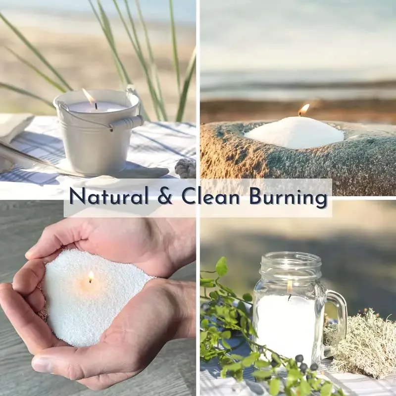 200/500g Zestaw wosku do świec perłowych z knotami - Zestaw do samodzielnego tworzenia świec