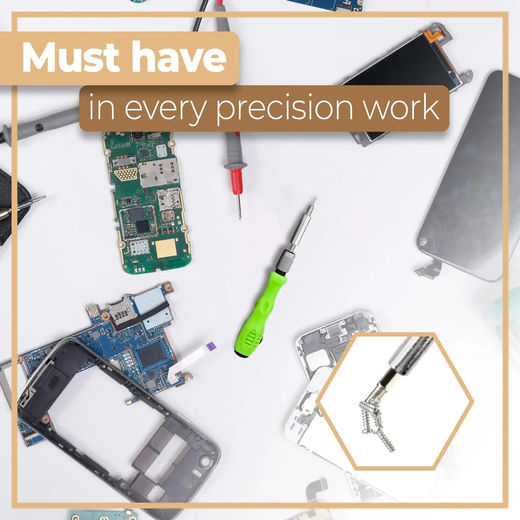 Mini zestaw wkrętaków precyzyjnych 32 w 1. Magnetyczne końcówki krzyżakowe. Wielofunkcyjny zestaw narzędzi do naprawy telefonu, zegarka, okularów czy PC